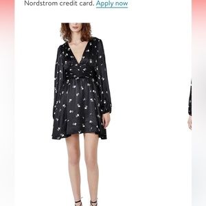 Celia Floral Print Long Sleeve Minidress by Bardot